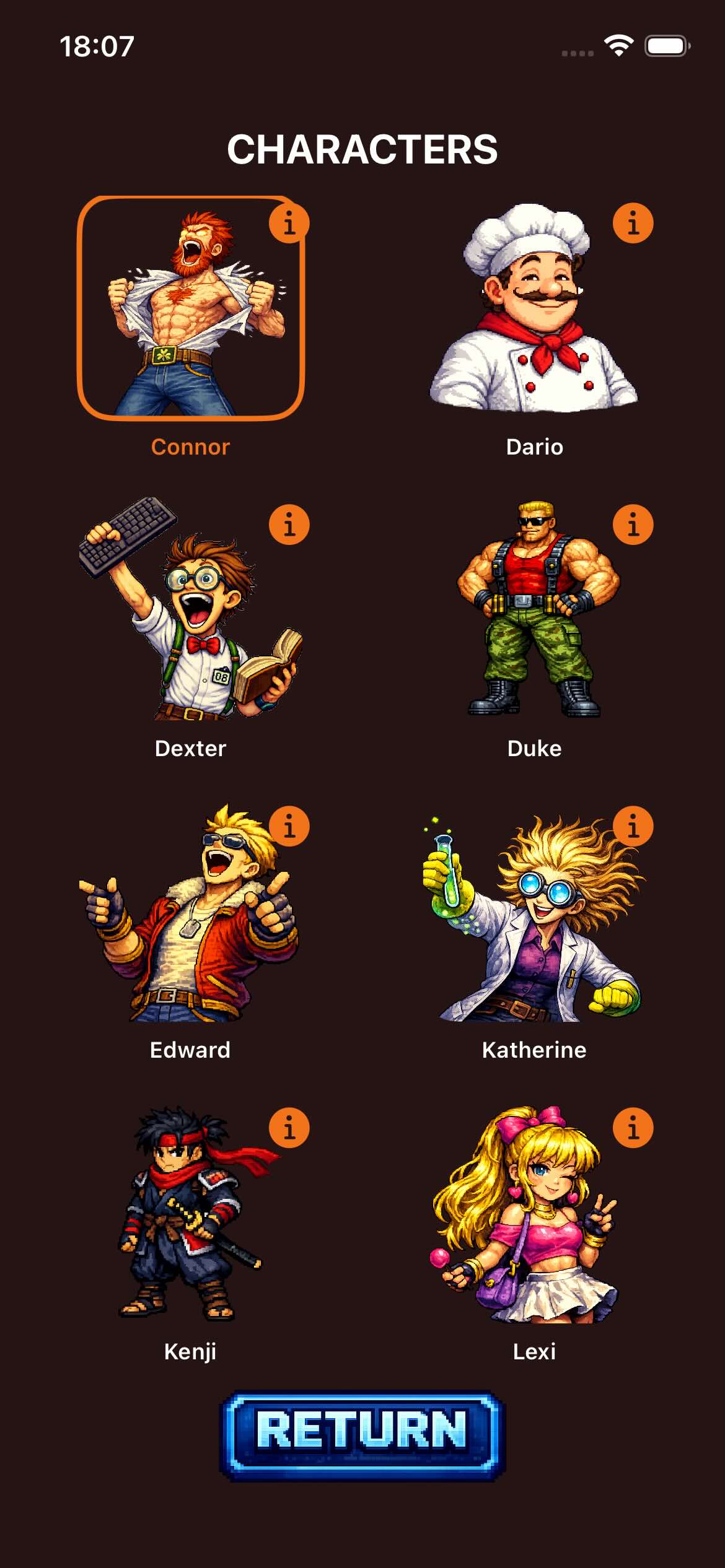 GridSmash character select